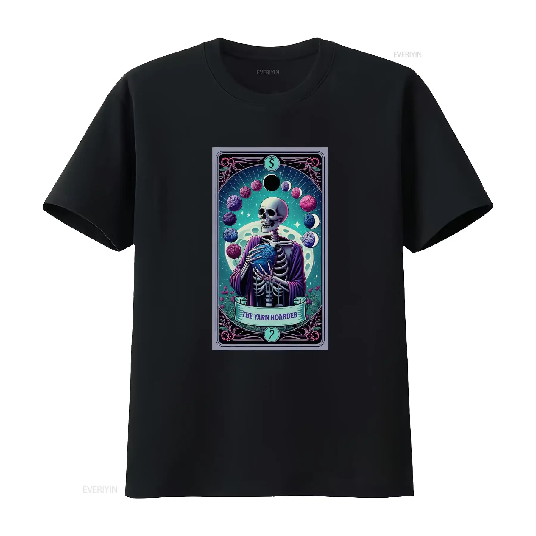 Crocheting T Shirt Tarot Card Funny Crochet s Hooker Lover Yarn vintage Washed Breathable Top For Everyday Wear graphic
