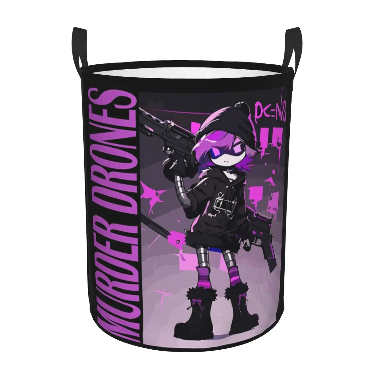 

Murder Drones Foldable Laundry Baskets Dirty Clothes Toys Sundries Storage Basket Large Waterproof Bucket For Home Kids