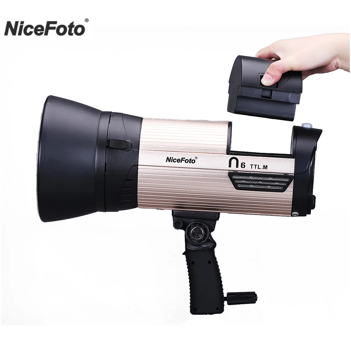 NiceFoto N6 600W TTL M Outdoor GN89 HSS 1/8000 Wireless Portable 6600mAh Lithium Battery Flash Light For Canon Nikon DSLR Camera