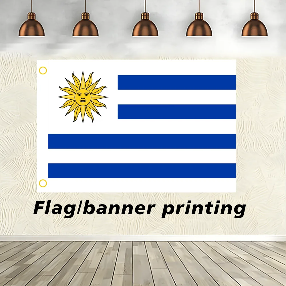 

90*150cm/60*90cm/40*60cm/15*21cm Uruguay Polyester Flag 3X5Feet Office/activity/parade/festival/home Decoration New Fashion