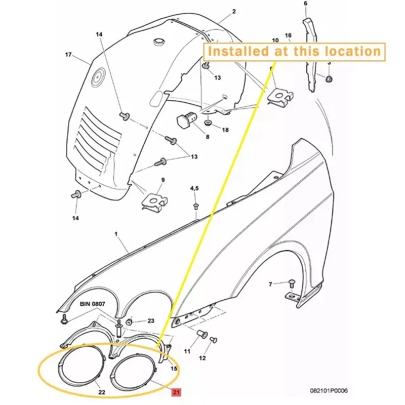 Quadro brilhante Strip farol anel para Bentley Continental Flying Spur, galvanizado, 2005-2013, 4 pcs