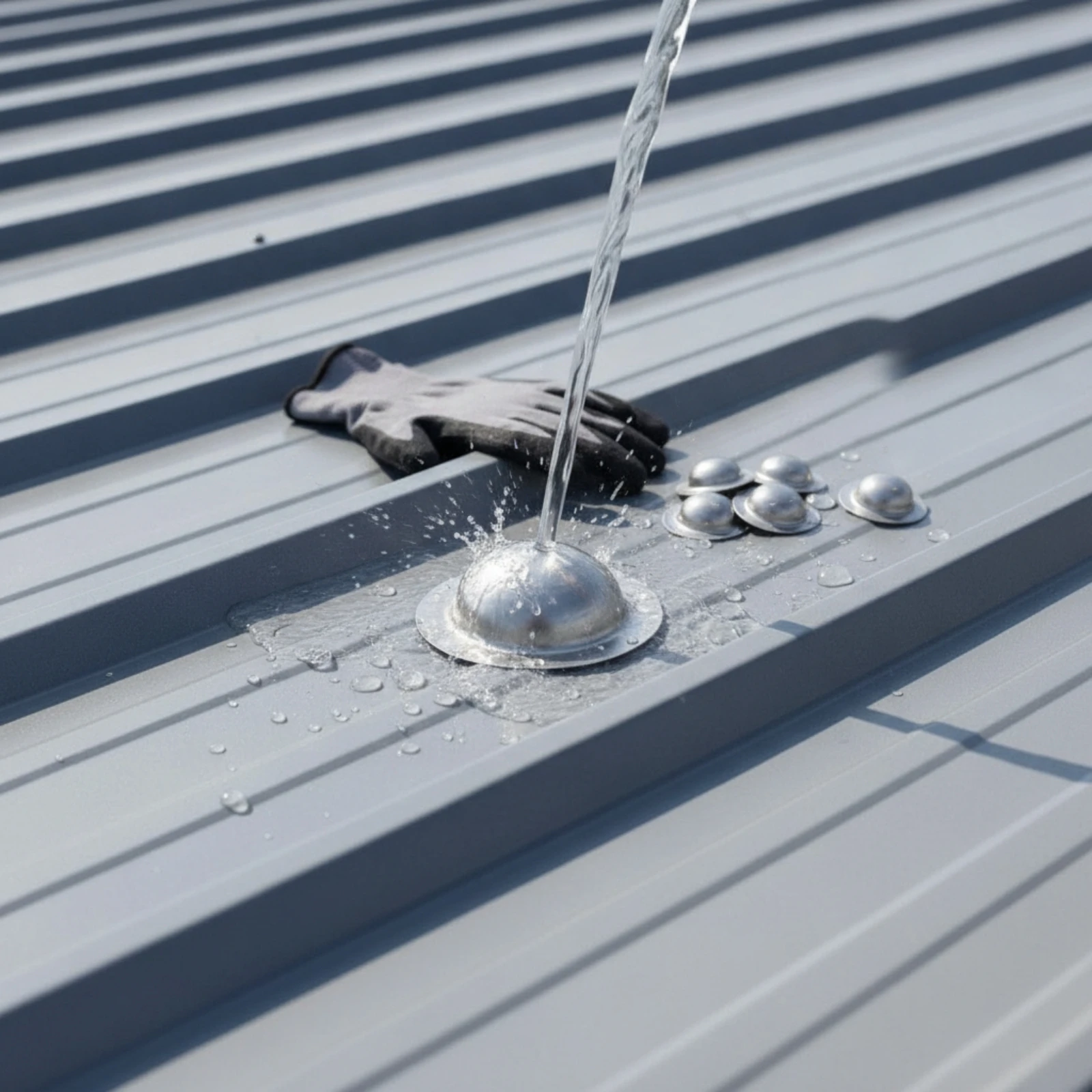 150 Pieces Metal Roof Screw Cap Waterproof Metal Roof Screw Caps Silver-Colored Low-Profile for Roofers