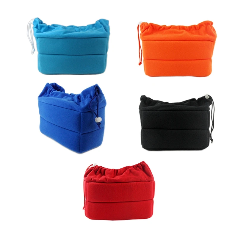 Сумка для фотоаппарата Сумка-вставка для камеры с регулируемым перегородкой на шнурке Мягкая сумка для объектива камеры для Nikon, Canon, Sony