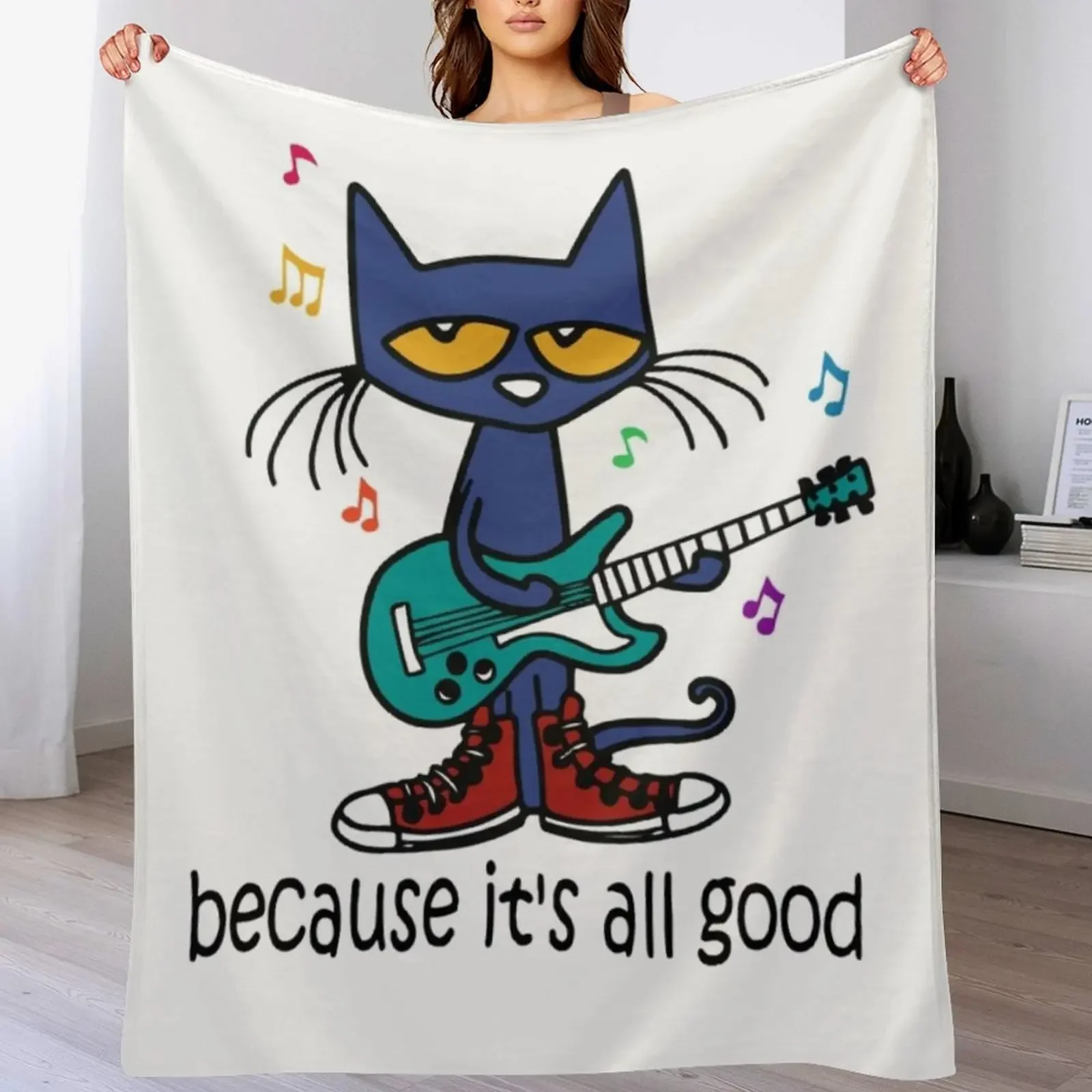 

Pete The Cat The singer It's All Good Perfect Throw Blanket Easy Care Comfortable Blanket for Couch