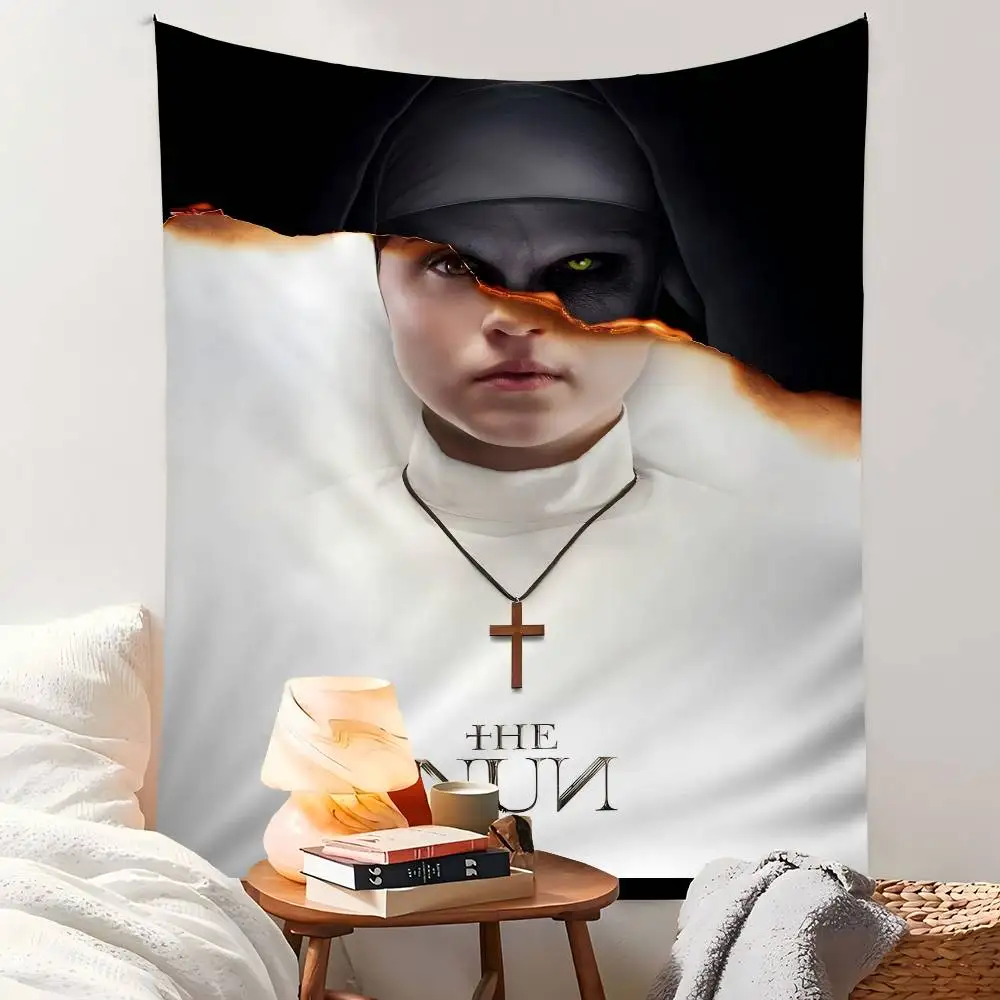 

The N-Nun Demon Horror Movie Colorful Tapestry Wall Hanging Hanging Tarot Hippie Wall Rugs Dorm Wall Art Decor