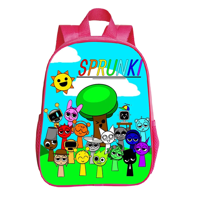 Incredibox Sprunki Game Backpacks Kids Kindergarten Bookbag Children Cute Cartoon School Bags Baby Girls Sprunki Backpack Gifts