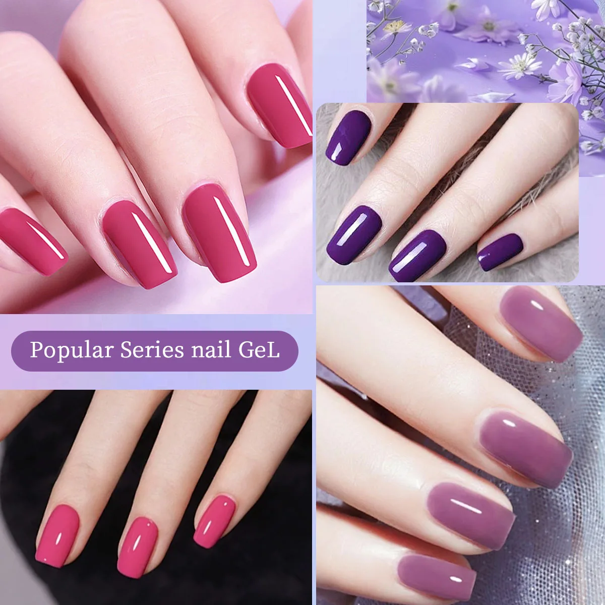 5Pcs/Set Faandin 0.24oz*5 Bottles Gift Box, Solid Color Pearlescent, Glitter Powder, Iridescent Gel Nail Polish Set, Rich Colors, Selected Purple Series, Red Series, Pink Series, Dazzling Nail Polish Gel Set, High-Quality Nail Polish Gel, Long-Lasting, Wear-Resistant, Not Easy to Fade, Easy-To-Remove Nail Polish Gel, Gift for Mom, Gift for Girlfriend, Perfect Gift, Nail Salon Nail Polish Gel
