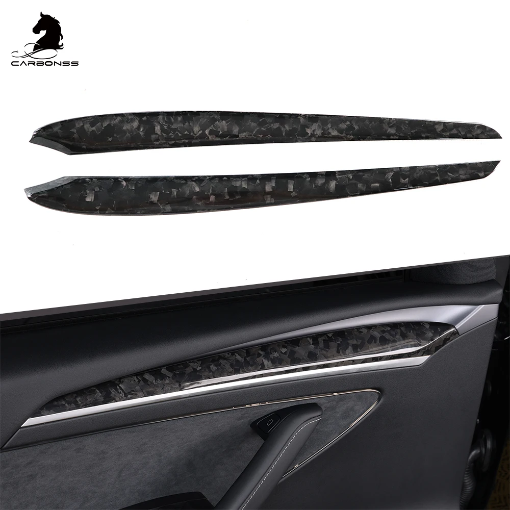 

Hign Quality Interior Part Door Trims Dry Carbon Fiber for Tesla Model 3 2021+