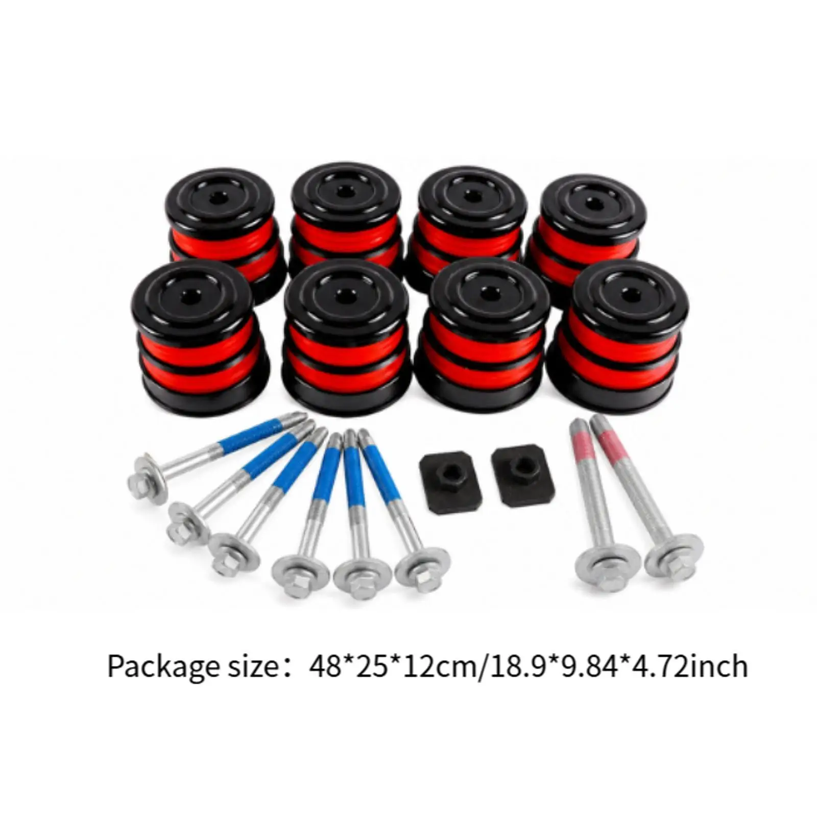 Silicone Body Mount Bushing Kit Noise Reducing Mounts Full Set Hardware for Ford F-250 F-350