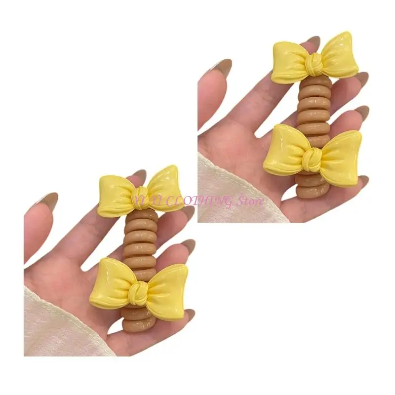 

N5KF 2 шт., резинка для волос с бантом для девочек, милые резинки для волос, аксессуары для волос