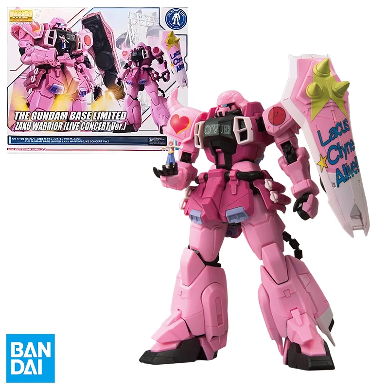 Bandai Gundam MG 1/100 EL GUNDAM BASE LIMITADA ZAKU WARRIOR[LIVE CONCERT Ver.] Figuras de acción modelo de ensamblaje juguetes coleccionables