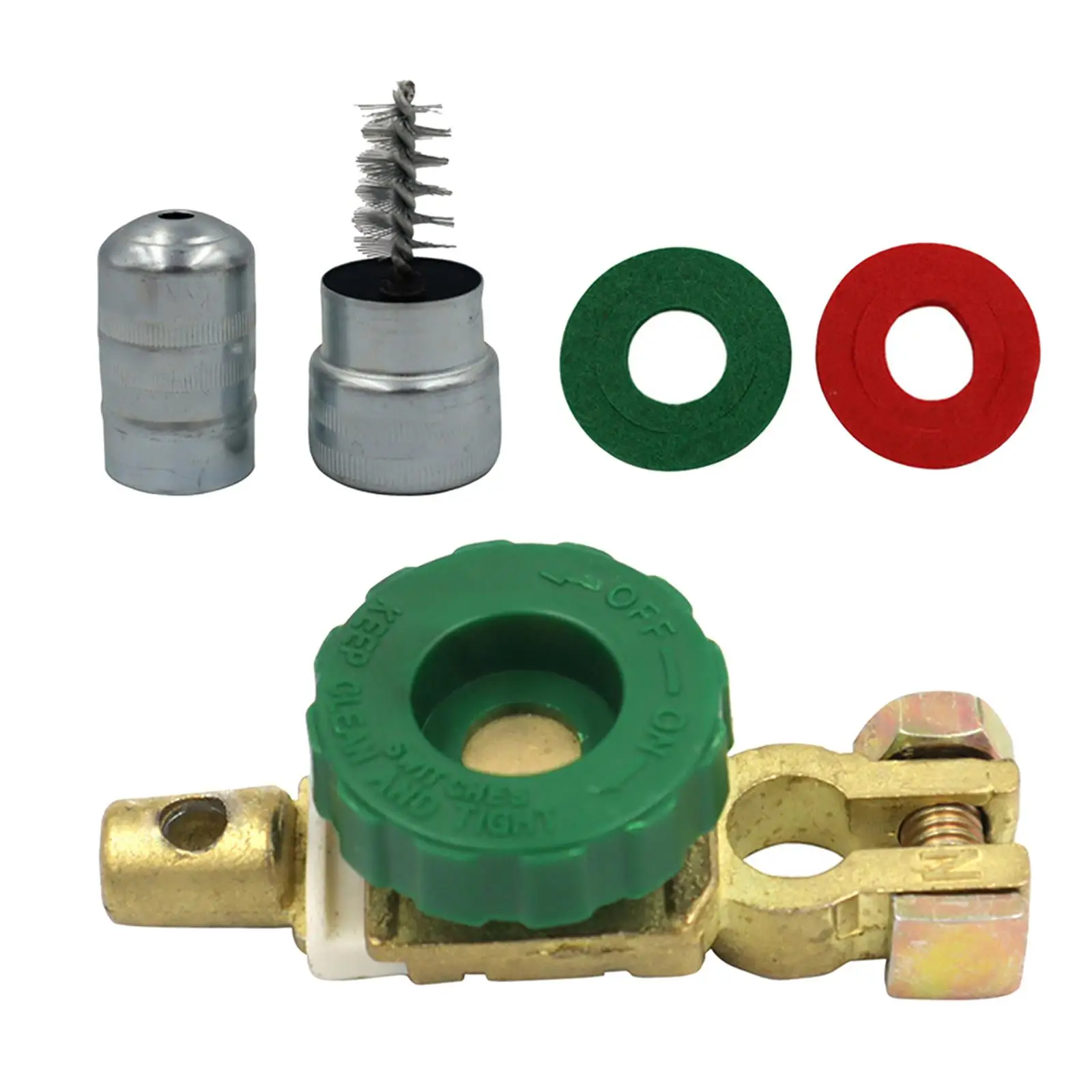 Battery Cut Off Isolator Disconnect Switch Durable Zinc Alloy Terminal for Universal RV Vehicle Use