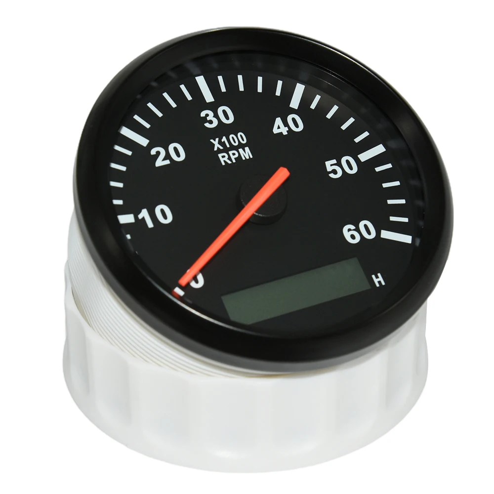 85MM Car Boat Tachometer With LCD Hourmeter 3000/4000/6000/ 8000 RPM Meter For 12V 24V Car Engine Marine Boat Meter Customized