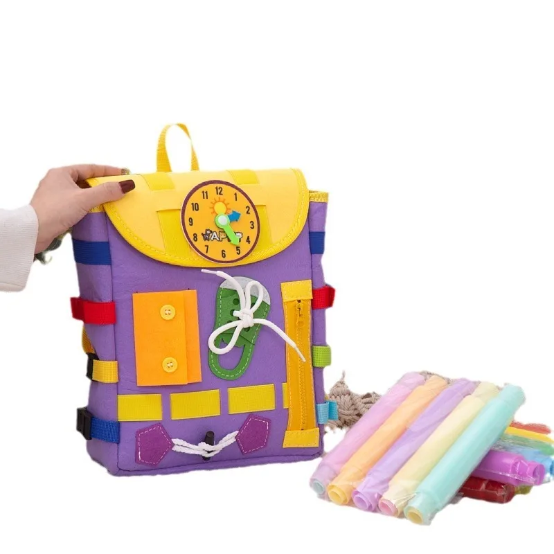 Borsa giocattolo per bambini fai da te zaino in feltro Monterey zaino in pelliccia per bambini carino zaino per cartoni animati per bambina regalo di compleanno