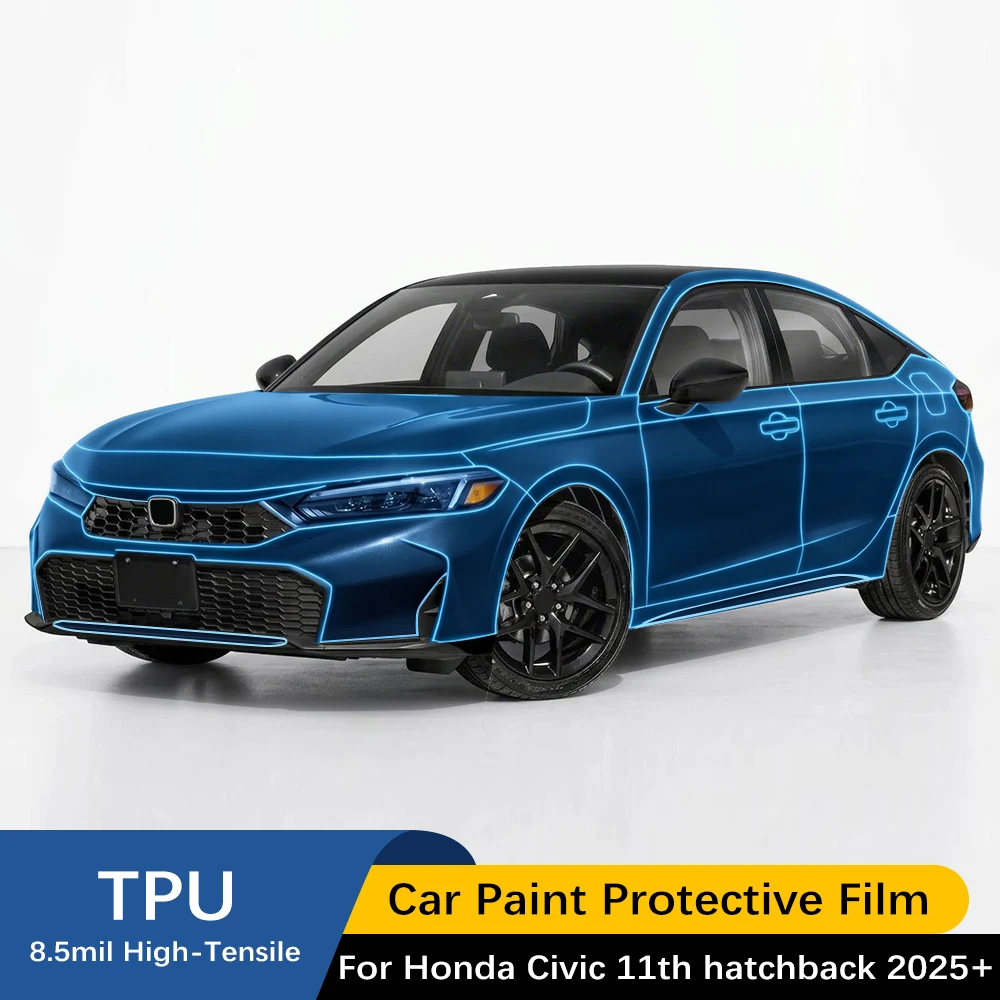 8.5mil Pre-cut TPU PPF Self-Healing Paint Protection Film Anti-Scratch For Honda Civic 11th Sedan 2025+ Facelift Car Accessories