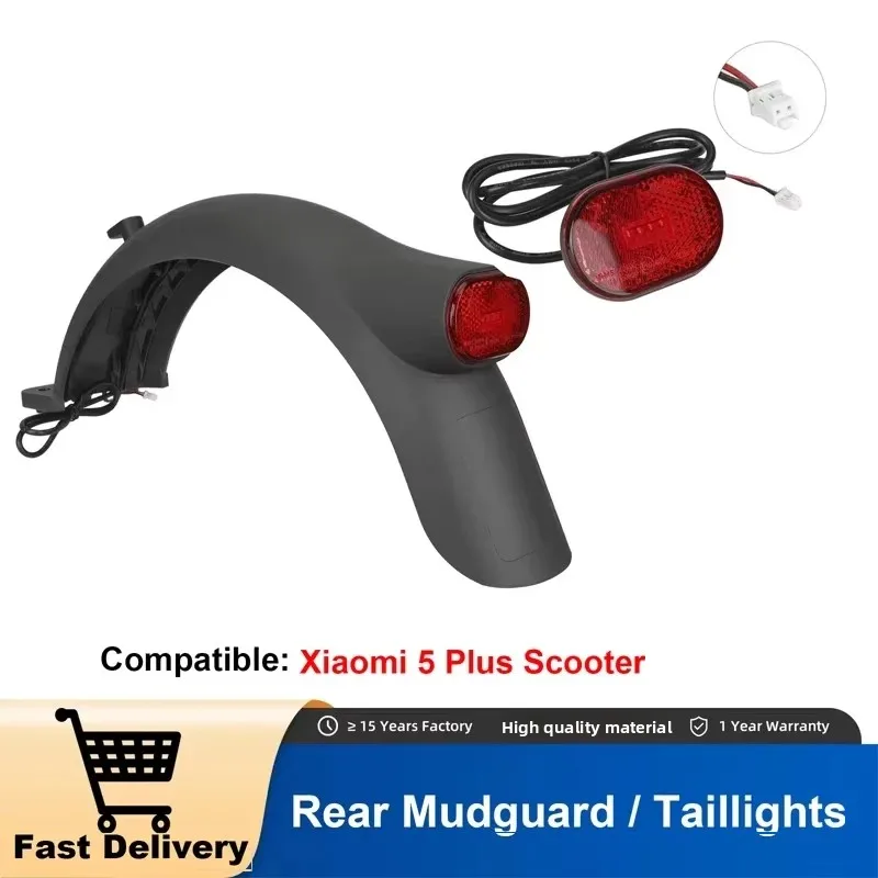 

Rear Mudguard with Led Tail Light For Xiaomi 5 Plus Scooter Splash Fender Durable LED Brake Warning Lamp Parts Replace Accessory