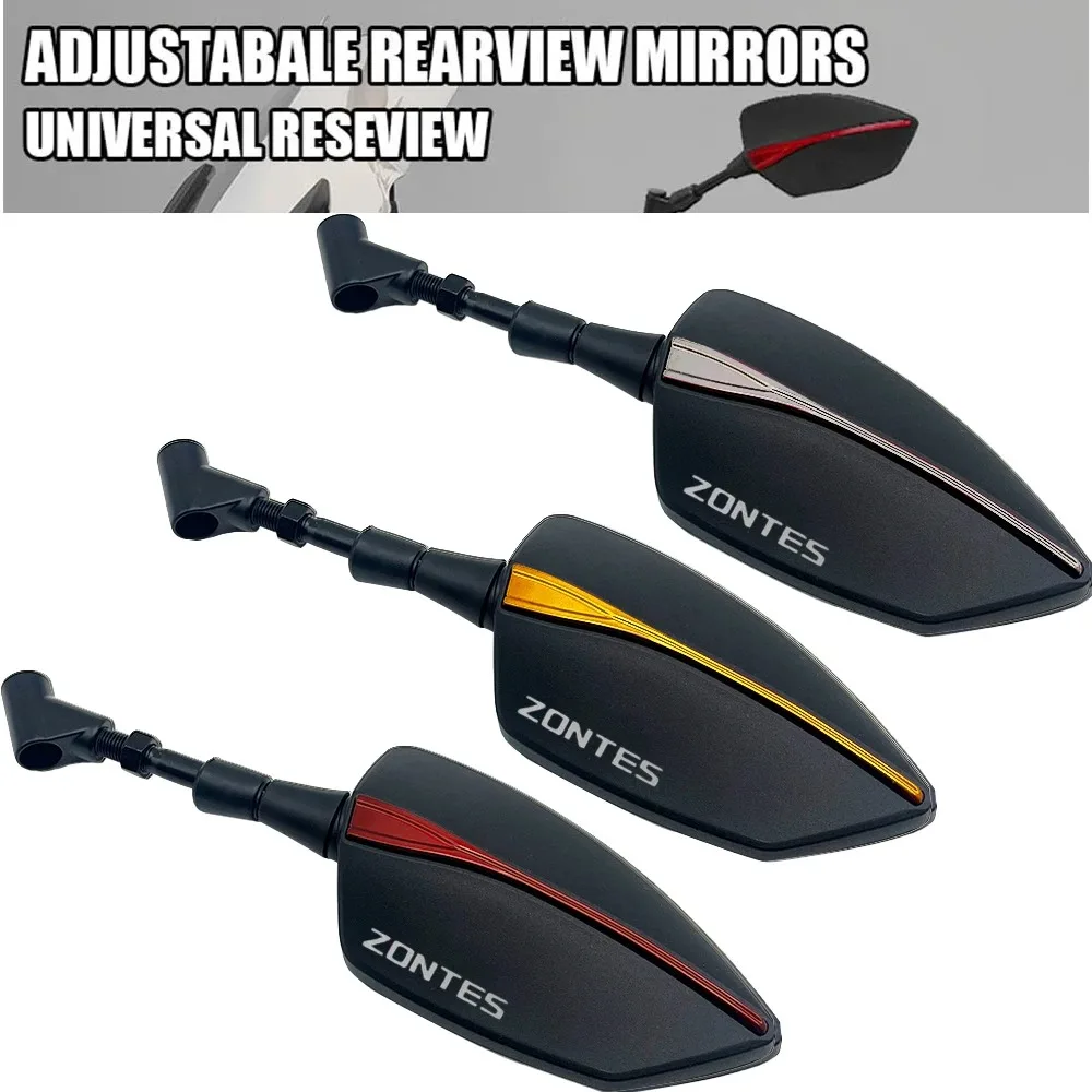 For Zontes Shengshi 310X 310T 310V 310R ZT310 Zt250 310V/X/T/R Motorcycle Adjustabale Side Rearview Mirrors Universal Rearview