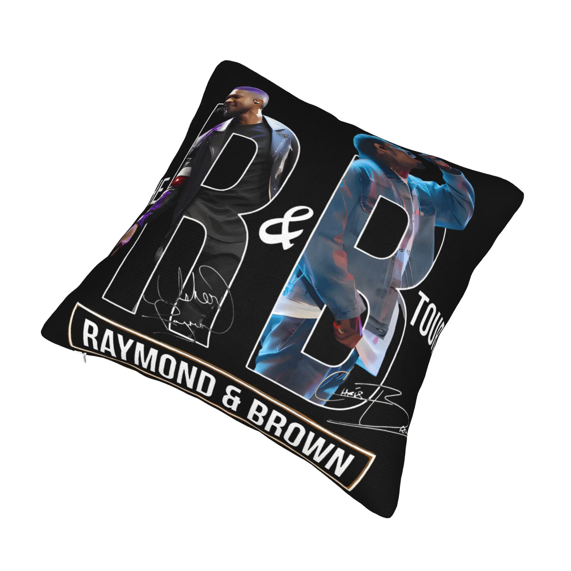 Chris Brown Usher R&B Tour 2026 Pillow Cover Product Printed Cushion Cover Decor  Throw Pillow Case Cover Home Multi Size