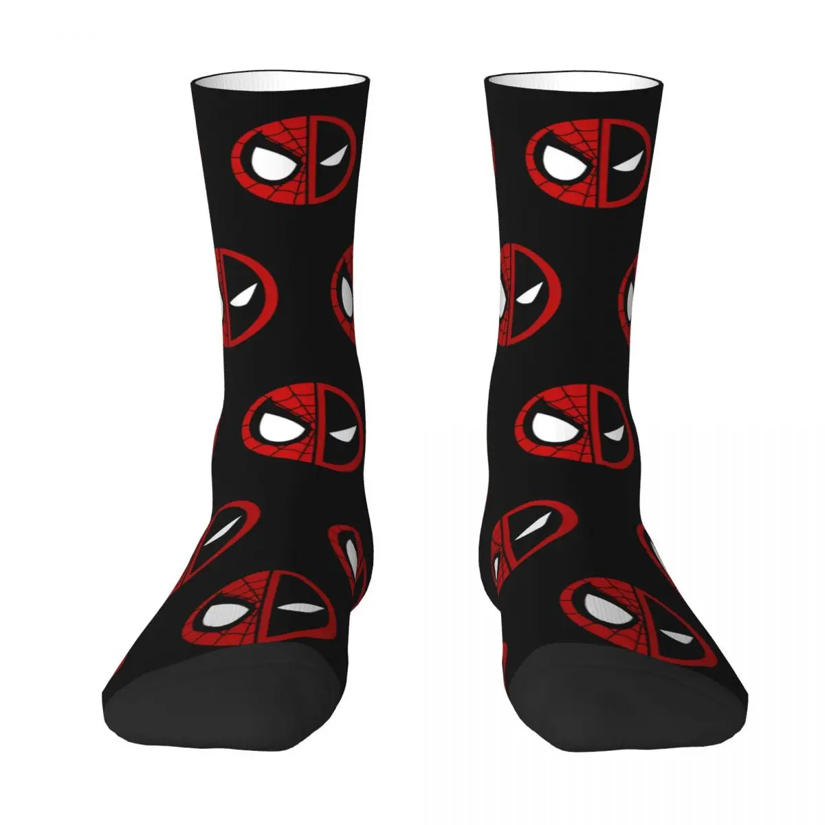 SuperHero Spiderman Deadpool Socks Winter Stockings Casual Women Men Medium Soft Socks Pattern Outdoor Sports Non Skid Socks