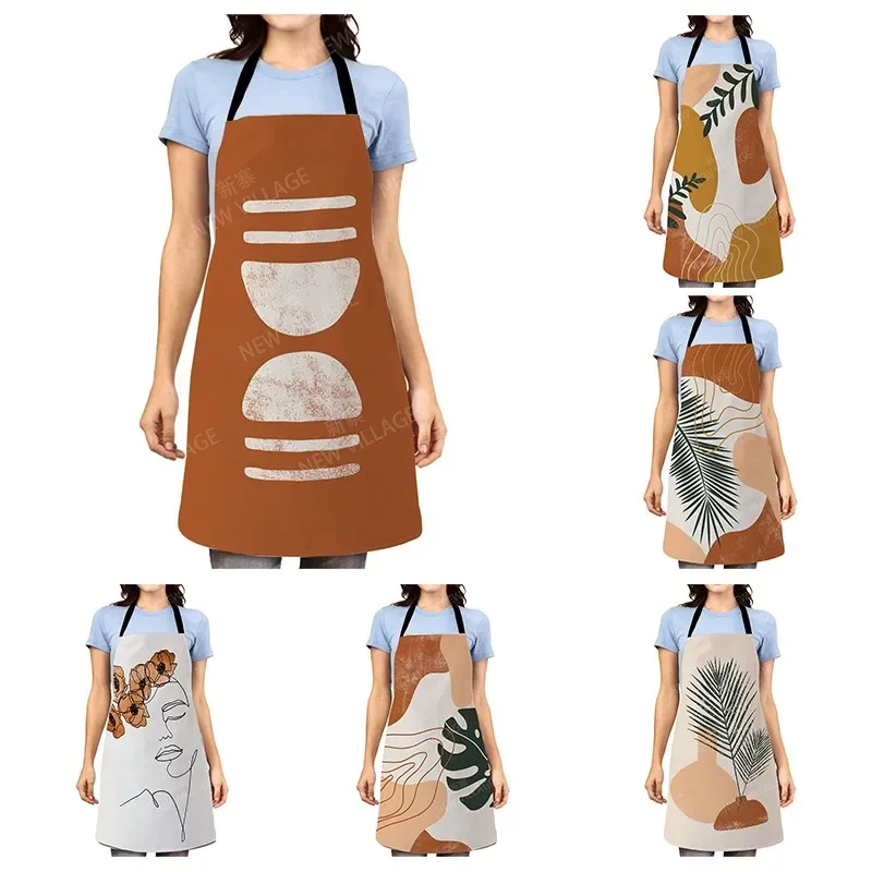 Aesthetic Women kitchen apron kids original Children Waterproof girl princess waiter work apron oil proof nordic boho plant