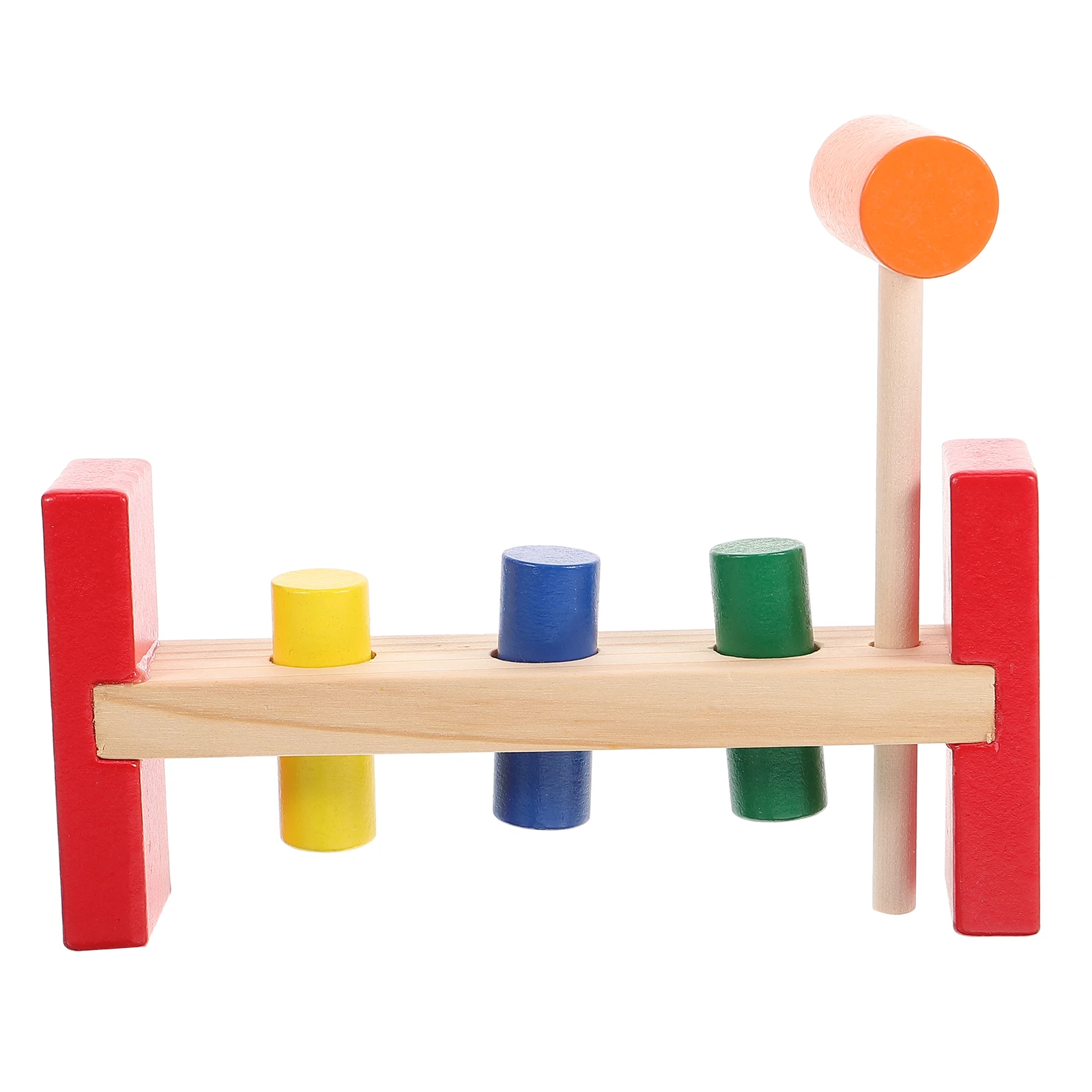 1 conjunto de martelo de madeira reconhecimento de cor aprendizagem precoce batendo jogo para crianças da criança percussão brinquedo educacional correspondência