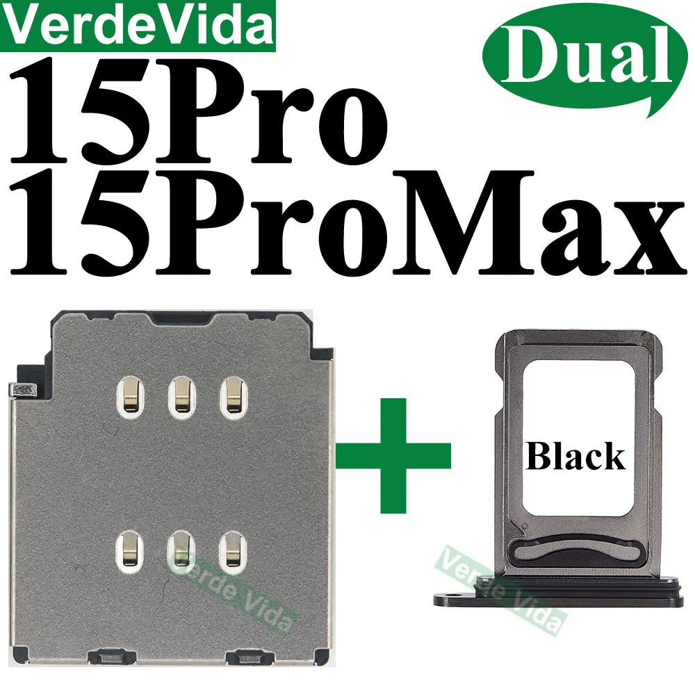 1Set Dual Sim Card Reader Connector Flex Cable Tray Slot Holder Adapter for iPhone 11 12 13 16 Pro Max 14 15 Plus Sim Card Tray image 4
