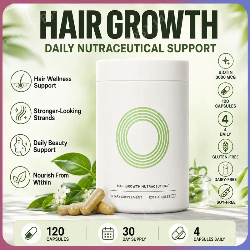 Herbal Hair Nutrition Capsules Daily Biotin Botanical Blend Hair Care Supplement for Strong Beautiful Hair LookSupport Formula