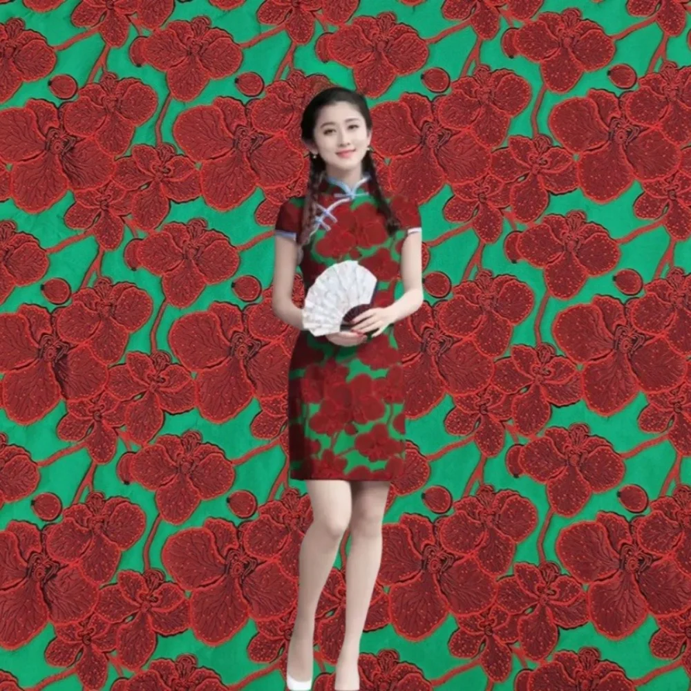 

Жаккардовая ткань в китайском стиле, тканая парча, Cheongsam, костюм Тан, оптовая продажа, ткань, полиэстер, материал на метр, одежда, шитье своими руками