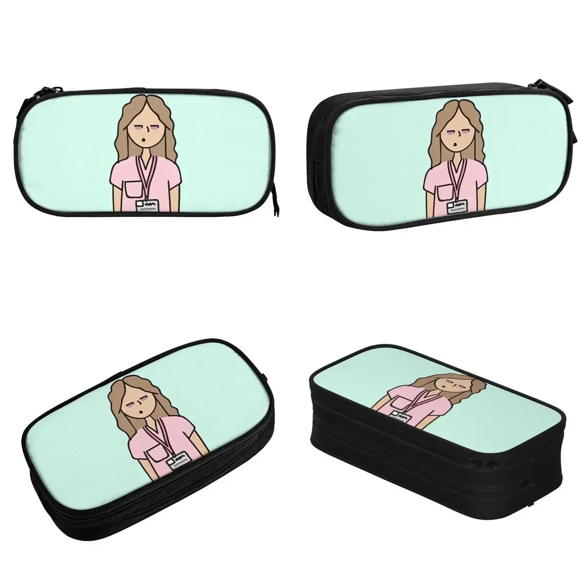 

Enfermera En Apuros Sleepy Nurse Pencil Cases Pencil Pouch Pen for Student Big Capacity Bags School Supplies Gifts Stationery