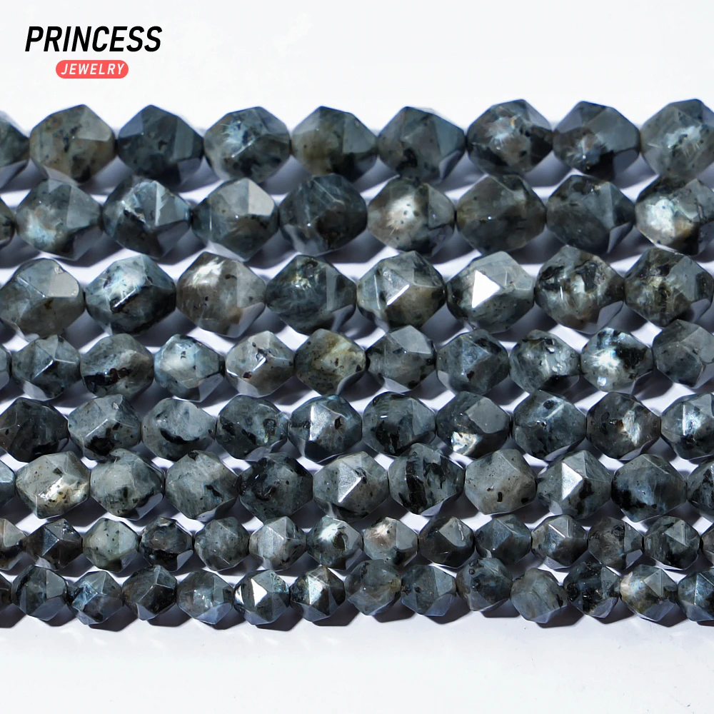 

Clearance A+ Natural Black Labradorite Diamond Cut Beads for Jewelry Making DIY Bracelet Necklace Accessories