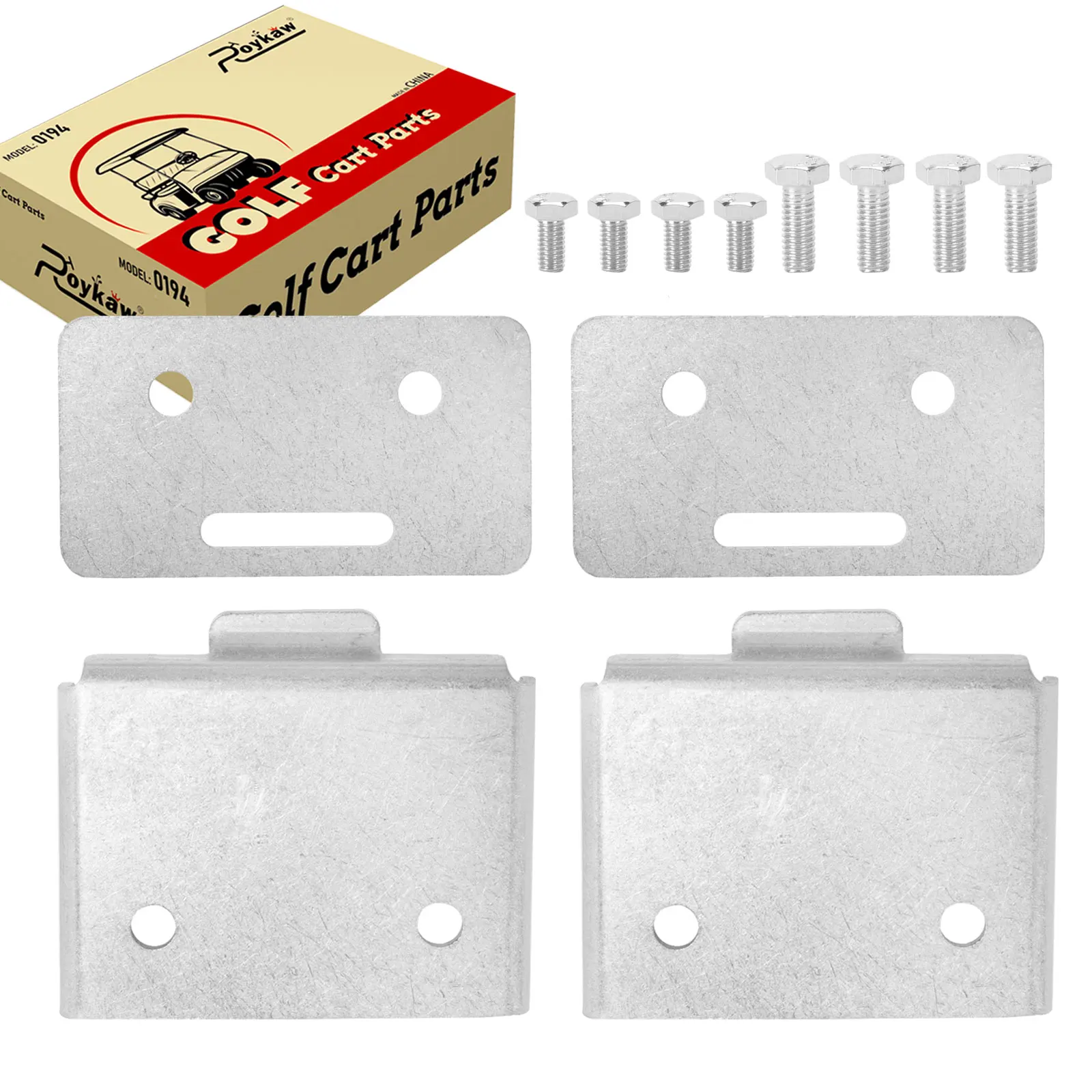 Roykaw Golf Cart Seat Hinge Fit for Yamaha G29, 2 Sets (Includes Male & Female Plates), OEM# JW1-K8427-00, JW1-K8426-00