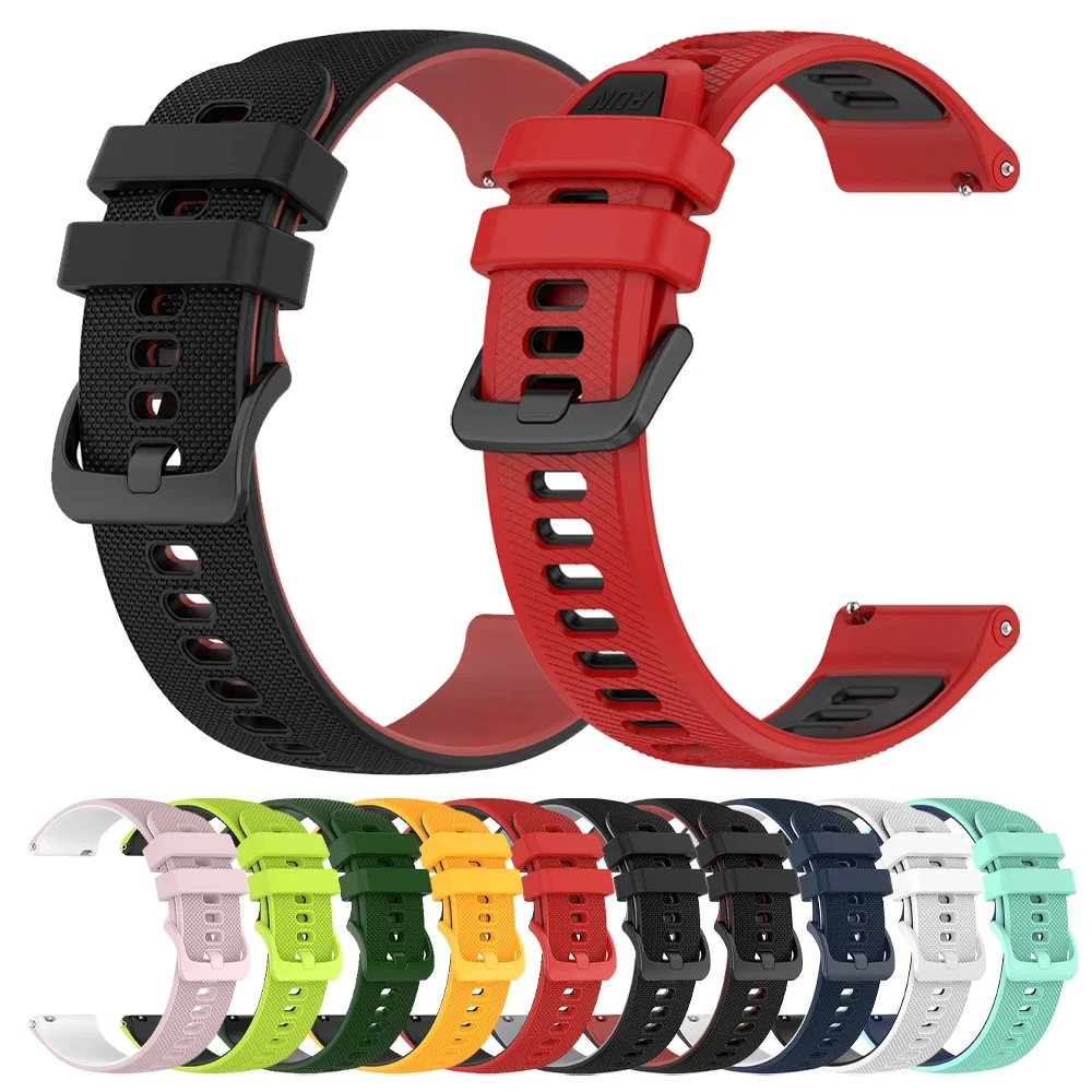 Zweifarbiges Band für Samsung Galaxy Watch 6 4 Classic 5 Pro 45 mm 40 mm 44 mm 43 mm 47 mm Silikonarmband für Galaxy Watch 3 41 45 mm Gear