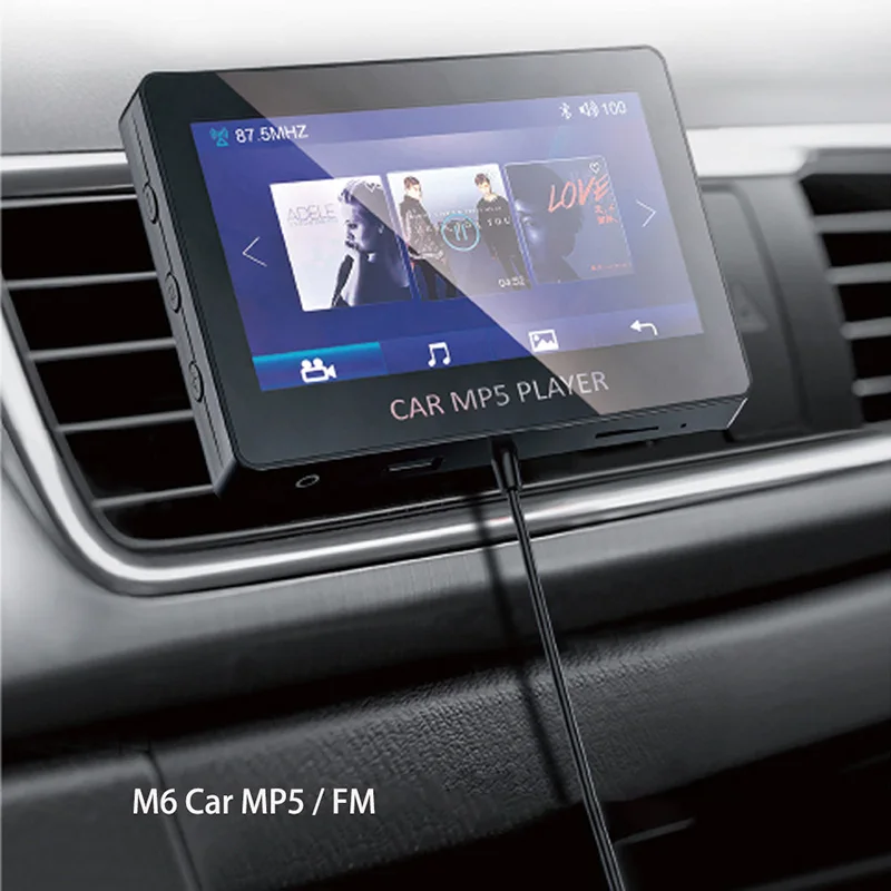 

Car Bluetooth MP5 player 4.3 inch large screen car MP5 dialing call TF card USB playback navigation broadcasting