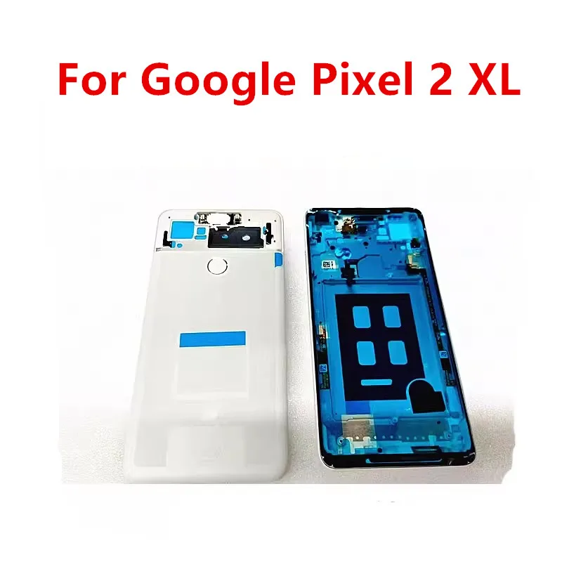Pixel2XL Housing For Google Pixel 2 XL 2XL Battery Back Cover Repair Replace Door Phone Rear Case + Side Keys Camera Lens