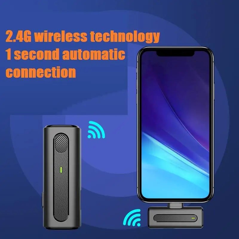 K91 Mini Wireless Lavalier Mic Portable Noise Reducition Audio Recording Microphone For IPhone Android With Charging Box