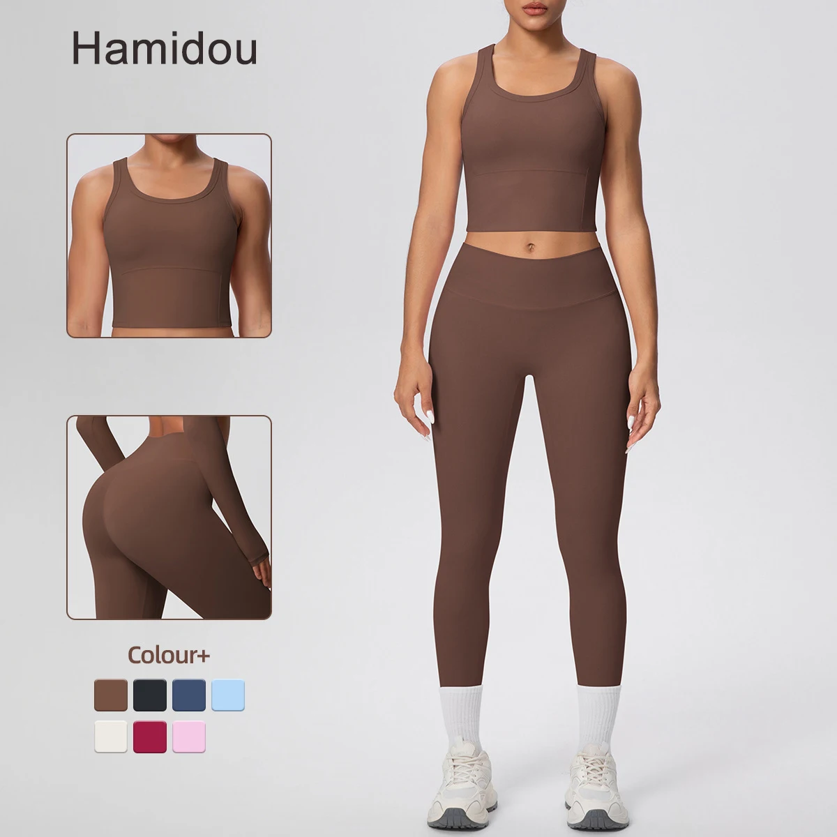 

2PCS Woman Yoga Set Gym Sets Womens Outfits Sports Set Female Sportswear Slim Yoga Vest Quick Drying Push Up Yoga Pants Yoga Set