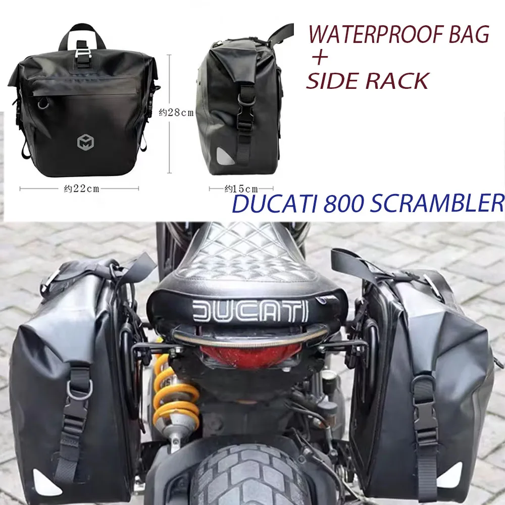 

Motorcycle Ducati 800 Scrambler Frame Side Bag luggage Rack Travel Storage Waterproof Bag Suitable For Ducati Scrambler 800