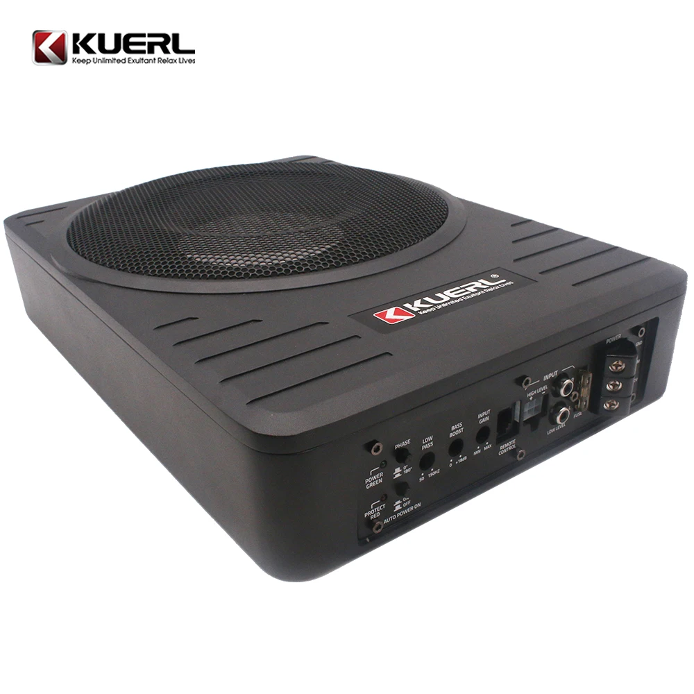 Slim Car Under Seat Subwoofer Disco Music High Quality Car Active Bass Subwoofer Box and Big Power Car Woofer