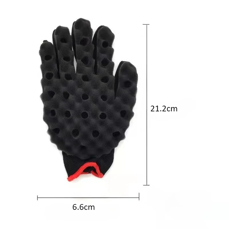 1PcNonslip Sponge Gloves Curling Brush Sponge Glove Afro Natural Coil Wave Hair Brush Twist Styling Comb Curly Hairdressing Tool
