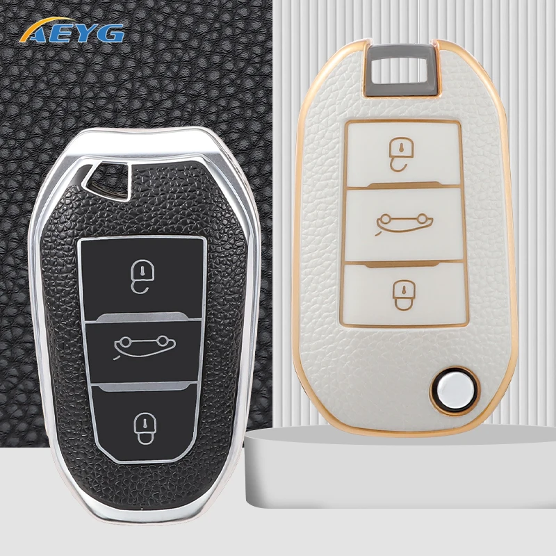 TPU Car Key Case Cover Shell Fob For Peugeot 208 308 408 508 2008 3008 4008 5008 307 For Citroen C4 C6 C3-XR Picasso CACTUS C8