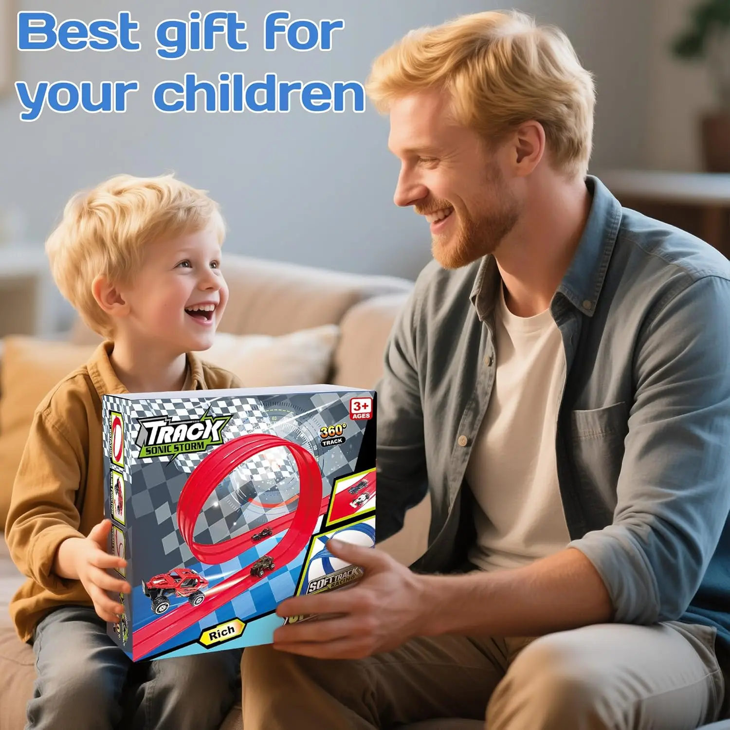 Zestaw do samodzielnego montażu miękkiej toru wyścigowego |   Samochód inercyjny dla dwóch osób