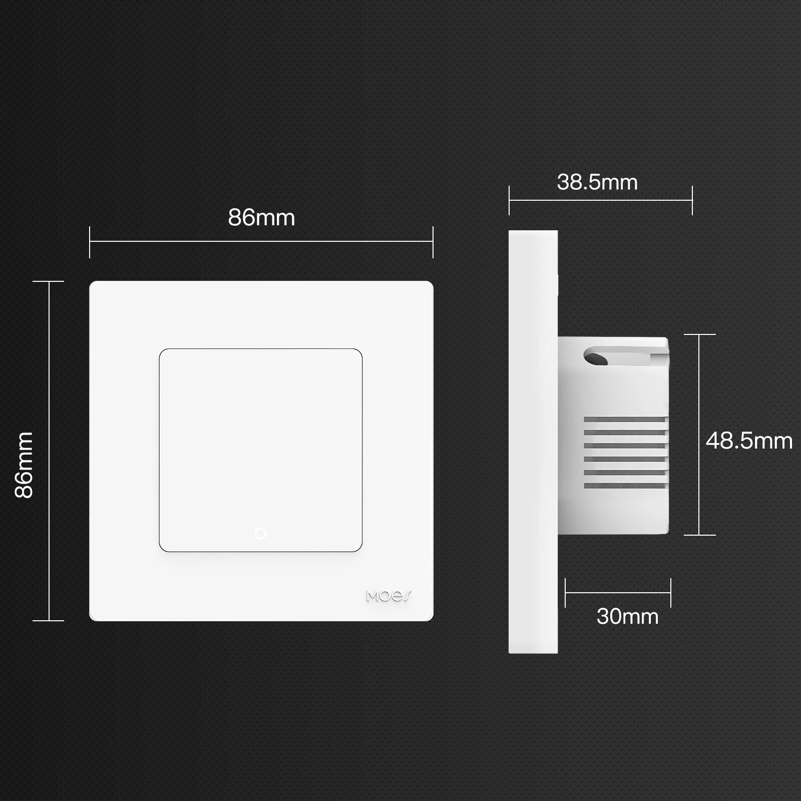 MOES WiFi Star Ring Smart Light Push Button Switch No Neutral No Capacitor Required Compatible with Alexa Google Home