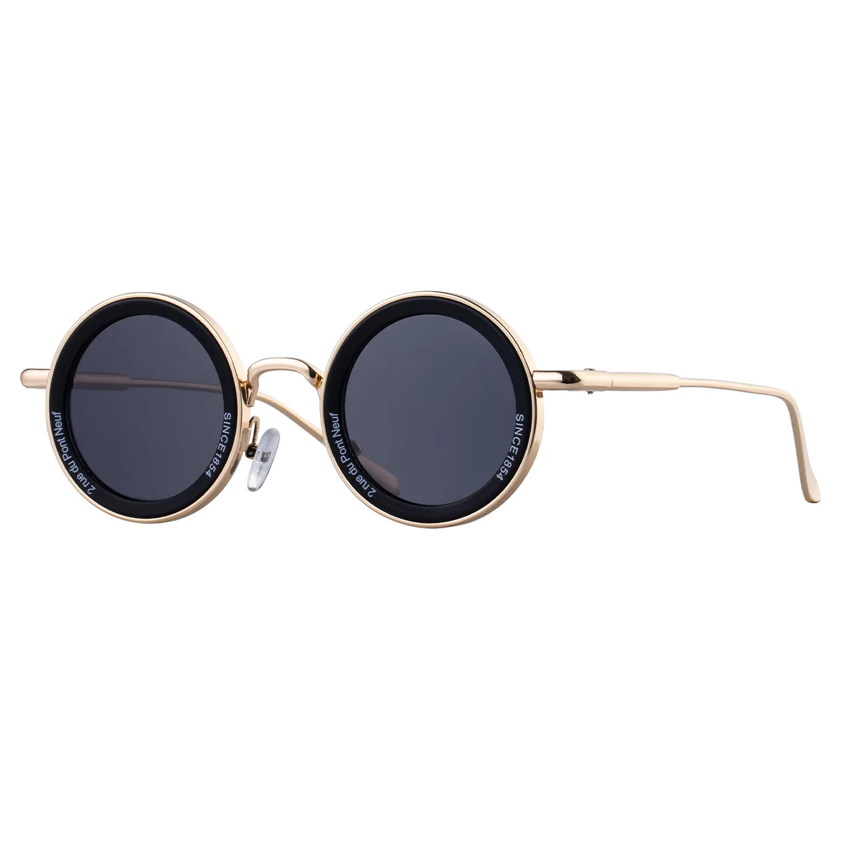 النظارات الشمسية المستديرة Steampunk الرجال خمر الرجال فاسق النظارات الشمسية النساء في نظارات الموضة الرجعية gafas hombre أشعة الشمس النساء