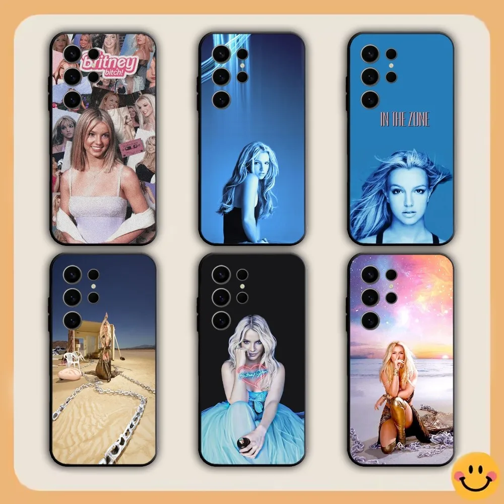 Singer Britney Spears Phone Case For Samsung S21,S22,S23,S24,S30,Ultra,S20,S30,Plus,S21 Fe,Note20 5G black Cover