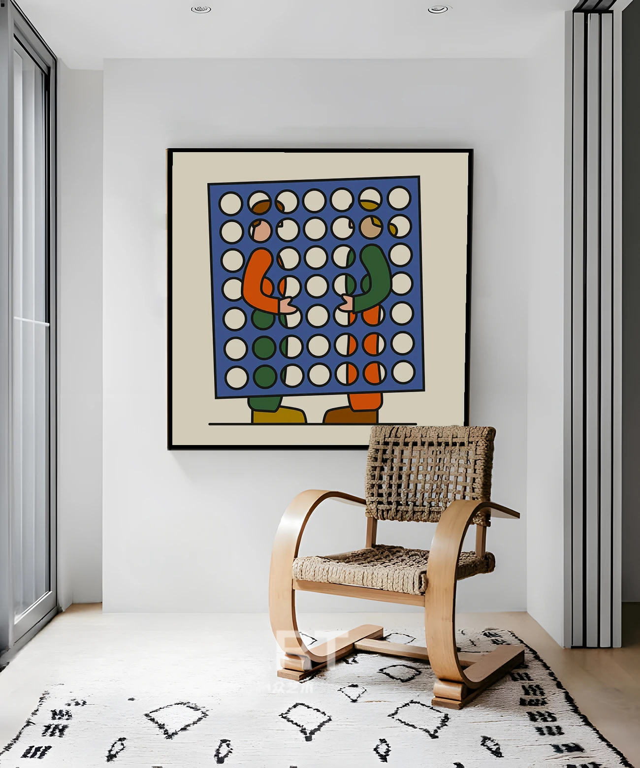 

character lines living room decoration hanging paintings pop style abstract art creativity