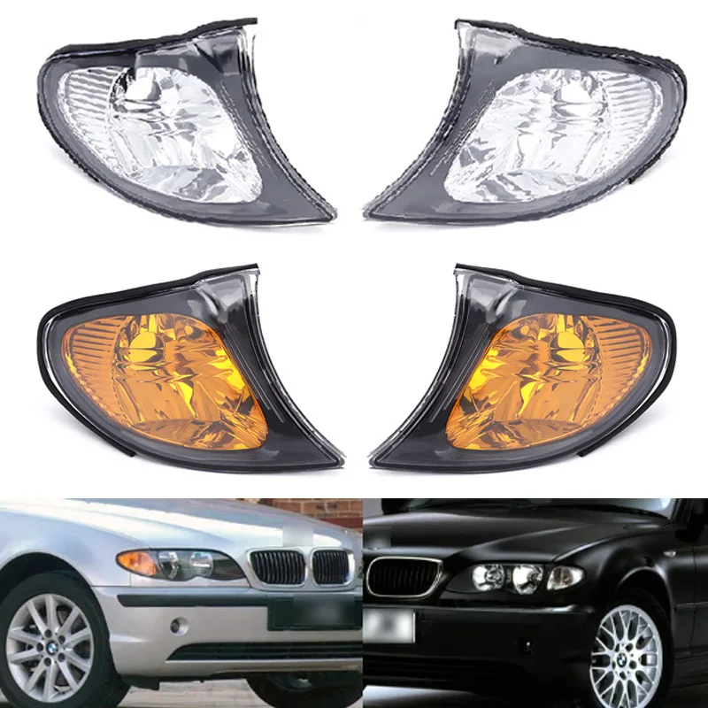 For BMW 3 Series E46 4-Door 325i 325xi 02-05 Artudatech 63137165859 63137165860 Car Front Indicator Turn Signal Corner Lights