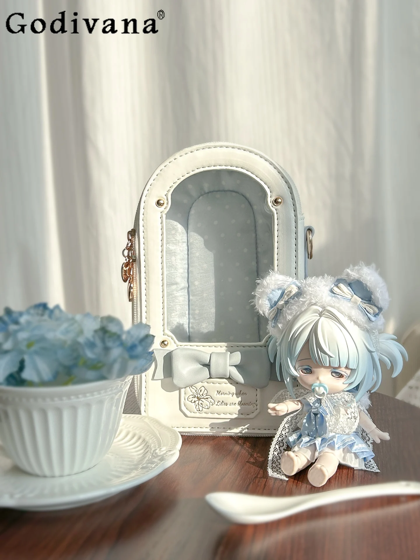 

Японская оригинальная сумка для куклы BJD в стиле Лолиты 12 см для выхода на выход, милые сумки для кукол 15 см, косплей, сумка через плечо с комиксами и выставокой