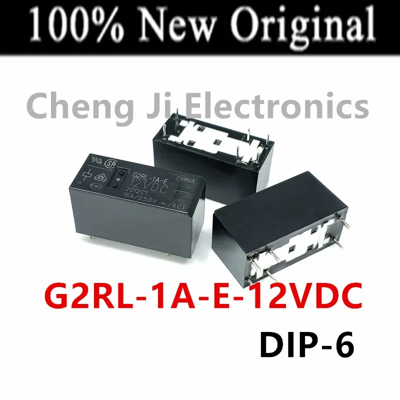 10PCS   G2RL-1A-E-5VDC 、G2RL-1A-E-12VDC 、G2RL-1A-E-24VDC    DIP-6   New Original Electromechanical Relay   G2RL-1A-E-DC12V