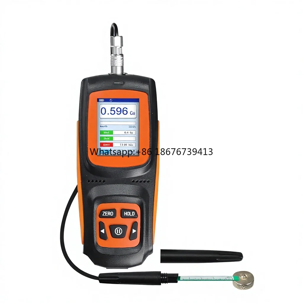 Gauss Meter  Meter Magnetometer High Accuracy 1% Precision Hall Probe 0~2500mT/0~25000Gs Data Logging Alarm Research