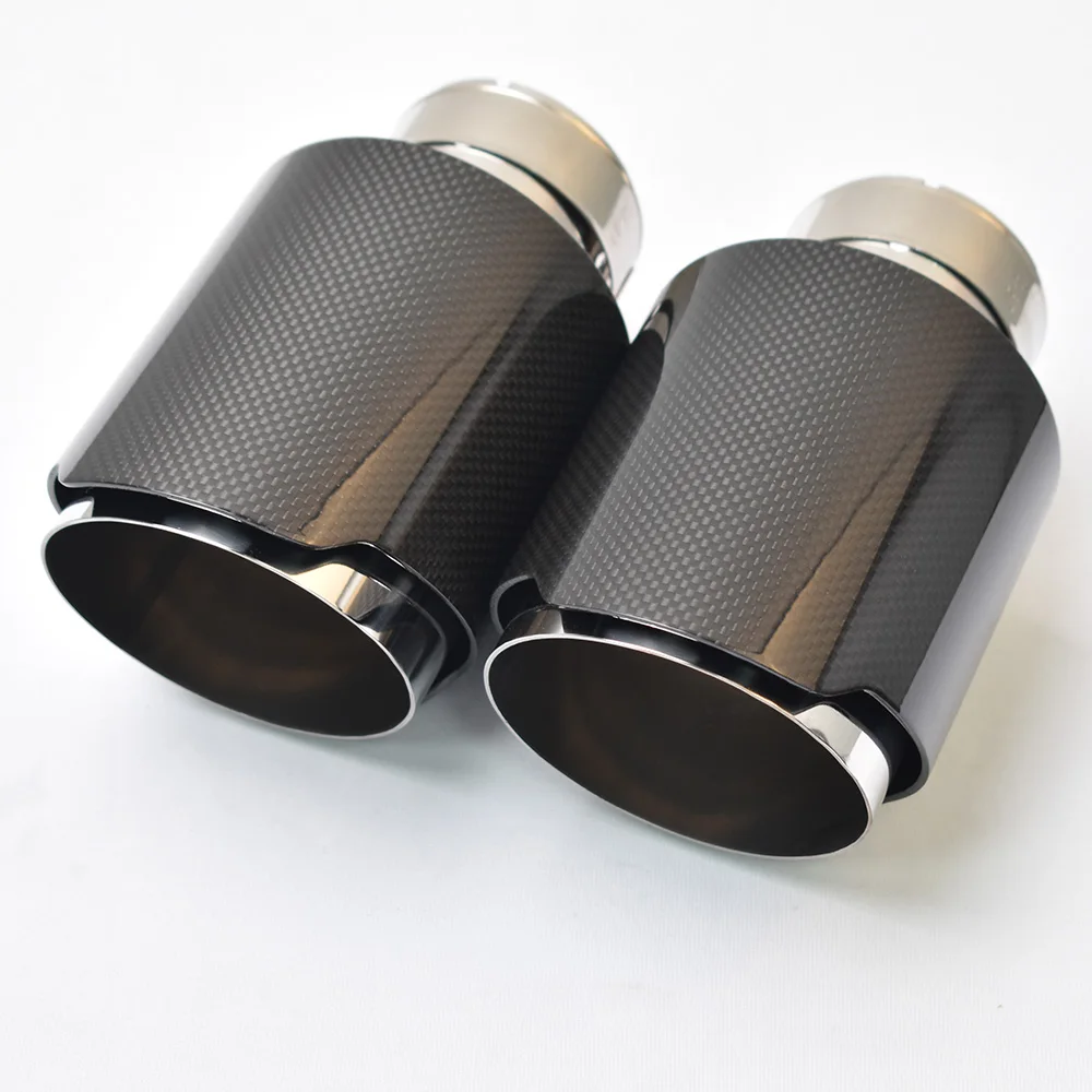 

SEBRING 1pcs carbon fiber tail throat stainless steel muffler with glossy finish, automotive modification exhaust nozzle